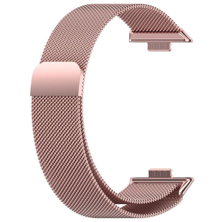 Ремінець Deexe Milanese Stainless Steel для Huawei Watch Fit 3 - Rose Pink: фото 3 з 8