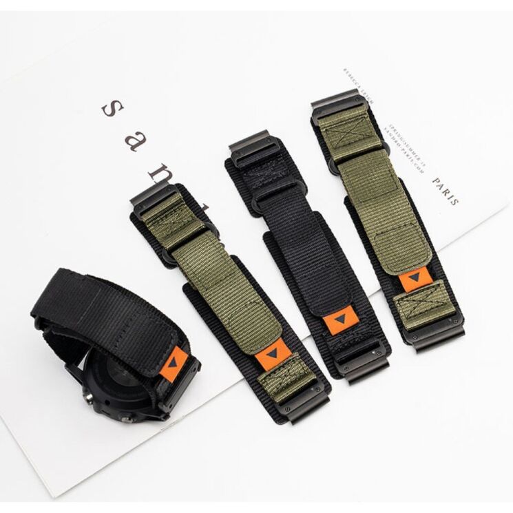 Ремешок Deexe Nylon Magic Tape для часов с шириной крепления 22мм - Army Green: фото 16 из 17