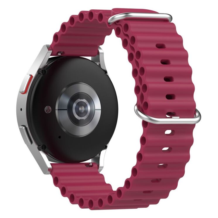 Ремешок Deexe Ocean Strap для часов с шириной крепления 20 мм - Wine Red: фото 1 из 9