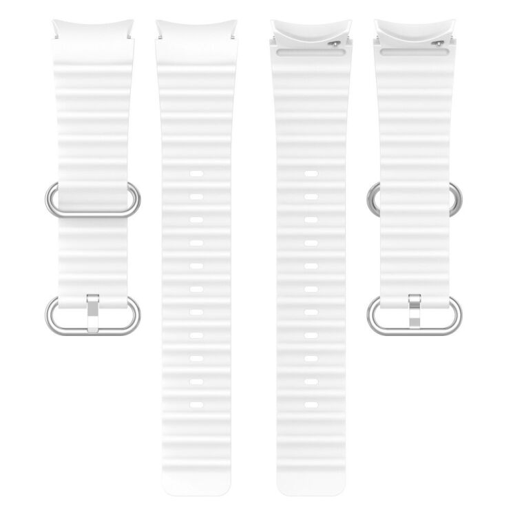 Ремінець Deexe Ocean Strap для Samsung Galaxy Watch 4 / 5 / 6 / 7 / FE (40mm) - White: фото 4 з 7