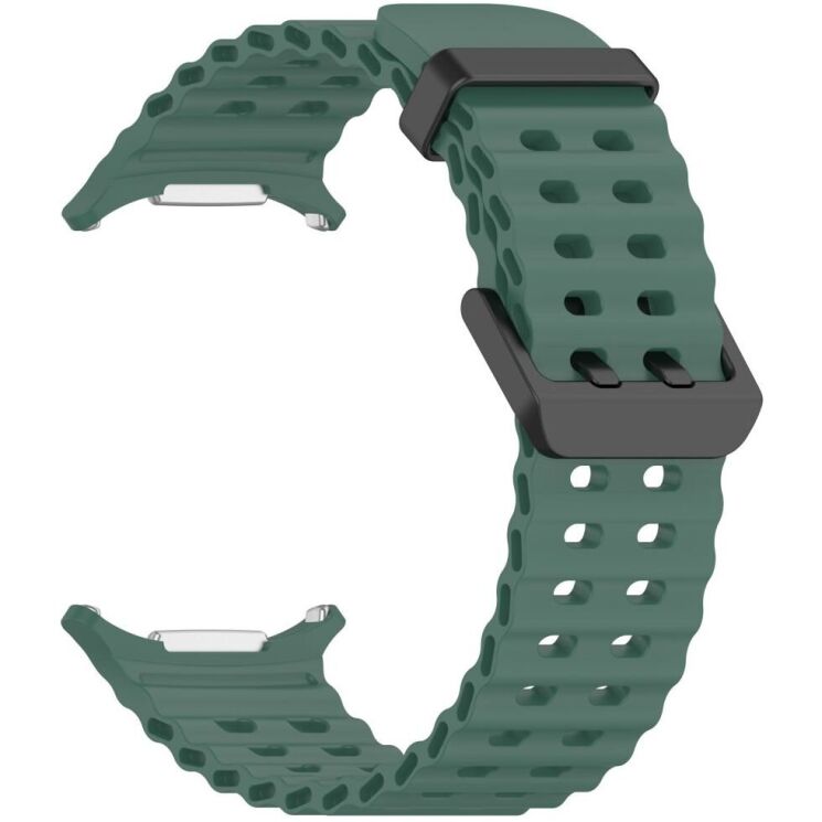 Ремінець Deexe Ocean Strap для Samsung Galaxy Watch Ultra (47mm) - Dark Green: фото 2 з 9