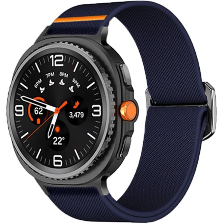 Ремешок Deexe Orbit Flex для Samsung Galaxy Watch 8 (40/44mm) / 8 Classic - Dark Blue: фото 2 из 5