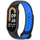 Ремешок Deexe Dual Color для Xiaomi Mi Smart Band 8 / 9 - Black / Blue (326043BL). Фото 2 из 7