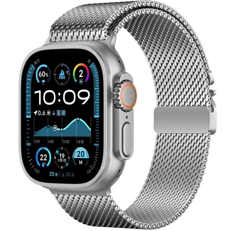 Ремінець Deexe Polaris Strap для Apple Watch 42 (Series 10) / 41 / 40 / SE 40 / 38 - Silver: фото 2 з 12