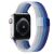 Ремінець Deexe Rainbow Loop для Apple Watch 46 / 45 / 44 / SE 44 / 42 (Series 1-3) / Ultra / Ultra 2 - Blue / Blue / Silver / White: фото 1 з 4