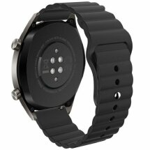Ремінець Deexe Silicone Strap для годинників з шириною кріплення 22мм - Black: фото 1 з 8