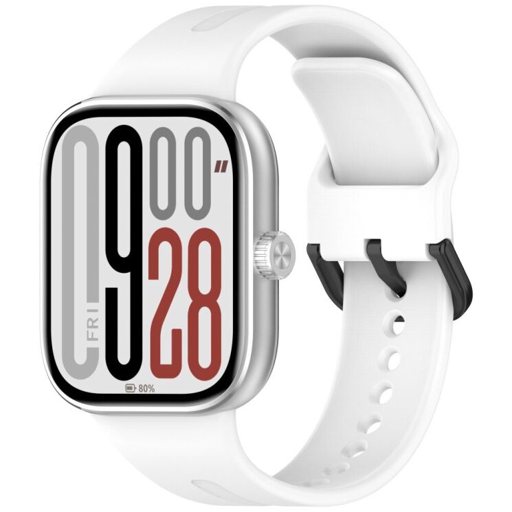 Ремешок Deexe Soft Silicone для Xiaomi Redmi Watch 4 / 5 / Mi Smart Band 8 Pro / Band 9 Pro - White: фото 4 из 9
