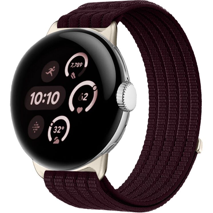 Ремешок Deexe Soft Weave для Google Pixel Watch 4 / 3 / 2 / 1 (41mm) - Smoky Purple: фото 2 из 5