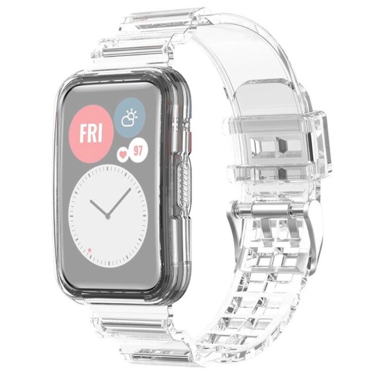Ремешок Deexe Solid Color для Huawei Watch Fit 2 - Transparent: фото 1 из 7