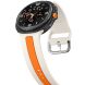 Ремінець Deexe Sport Strap для Samsung Galaxy Watch 8 (40/44mm) / 8 Classic - Starlight / Orange (384178SO). Фото 4 з 6