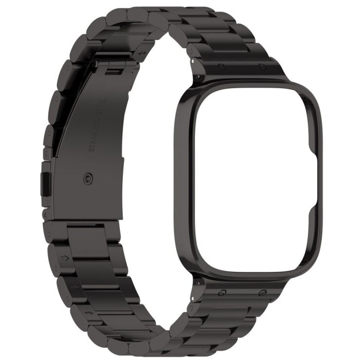 Ремешок Deexe Stainless Steel для Xiaomi Redmi Watch 3 Active / 3 Lite - Black: фото 2 из 8