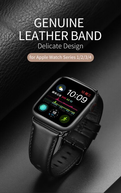 Ремешок DUX DUCIS Business Series для Apple Watch 42 (Series 10) / 41 / 40 / SE 40 / 38 - Brown: фото 3 из 19