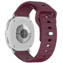 Ремешок KALEBOL Wave Pattern для Samsung Galaxy Watch 8 (40/44mm) / 8 Classic - Wine Red: фото 1 из 5