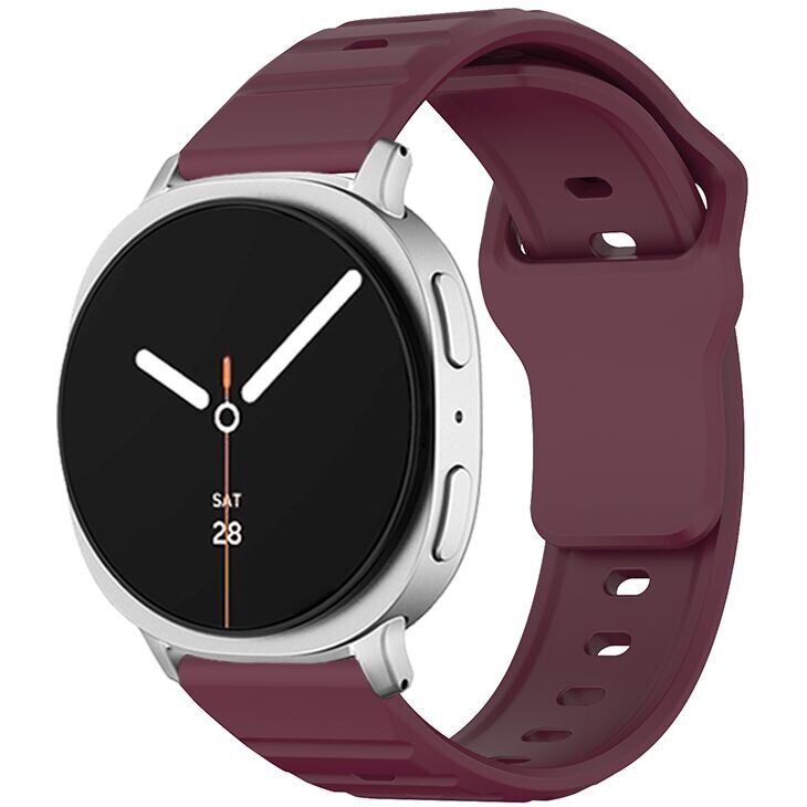 Ремешок KALEBOL Wave Pattern для Samsung Galaxy Watch 8 (40/44mm) / 8 Classic - Wine Red: фото 2 из 5