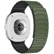 Ремінець Reframe Magnetic Band для Samsung Galaxy Watch 8 (40/44mm) / 8 Classic - Army Green / Black: фото 1 з 4