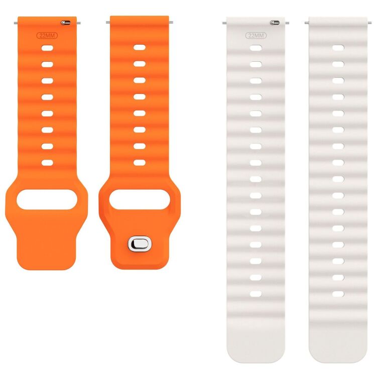 Ремешок Reframe Ocean Strap для часов с шириной крепления 22 мм - Orange / White: фото 4 из 5