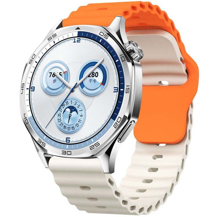 Ремешок Reframe Ocean Strap для часов с шириной крепления 22 мм - Orange / White: фото 2 из 5