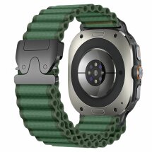 Ремінець Reframe Ripple Pattern для Samsung Galaxy Watch Ultra (47mm) / Ultra (2025) - Green / Black: фото 1 з 7