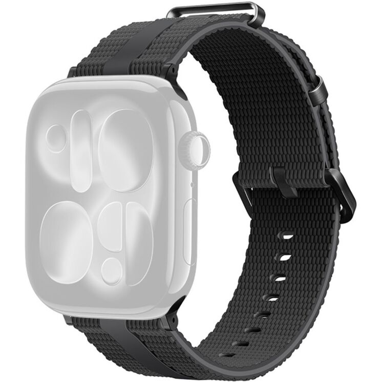 Ремінець Reframe Sport Linear для Apple Watch 42 (Series 10/11) / 41 / 40 / SE 40 / 38 - Black / Grey: фото 1 з 5
