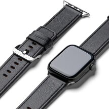 Ремінець Ringke Leather One Basic для Apple Watch 46 / 44 / SE 44 / 45 / Ultra / Ultra 2 / Ultra 3 (49mm) 8809961786778 - Black: фото 1 з 15