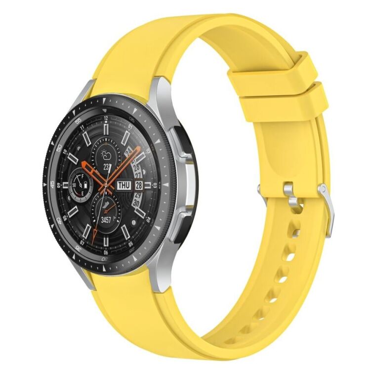 Ремешок UniCase Silicone Strap для Samsung Galaxy Watch 4 / 4 Classic / 5 / 5 Pro / 6 / 6 Classic / 7 / FE - Mango Yellow: фото 2 из 3