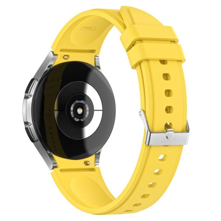 Ремешок UniCase Silicone Strap для Samsung Galaxy Watch 4 / 4 Classic / 5 / 5 Pro / 6 / 6 Classic / 7 / FE - Mango Yellow: фото 1 из 3