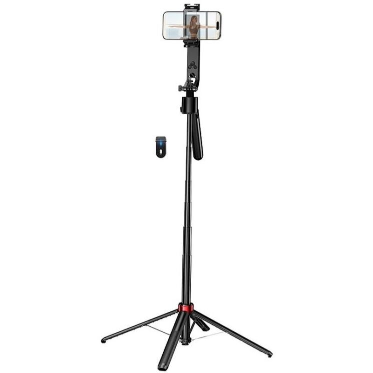 Селфи-монопод Hoco DYY04 + пульт - Black: фото 2 из 8