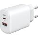Сетевое зарядное устройство ArmorStandart Poweraze (45W) GaN Type-C + USB - White (995665W). Фото 3 из 9