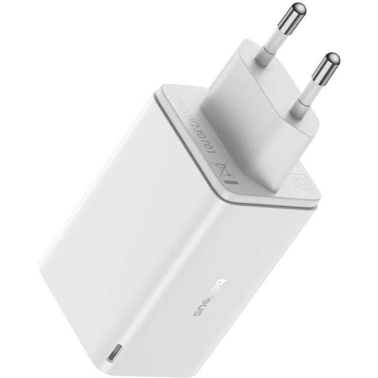 Сетевое зарядное устройство Baseus GaN6 Pro Fast Charger 2C+2U 65W + кабель Type-C to Type-C (100W) P10162701213-00 - White: фото 3 из 20