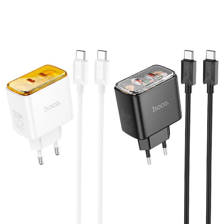 Сетевое зарядное устройство Hoco CS43A 45W (2C) + кабель Type-C to Type-C - Black: фото 7 из 9