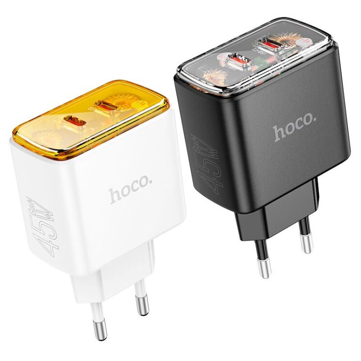 Сетевое зарядное устройство Hoco CS43A 45W (2C) + кабель Type-C to Type-C - Black: фото 6 из 9