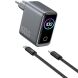 Сетевое зарядное устройство WIWU CHG300 Voyager PD100W+QC3.0 (USB + 2Type-C) + кабель Type-C to Type-C - Grey (995669H). Фото 2 из 7