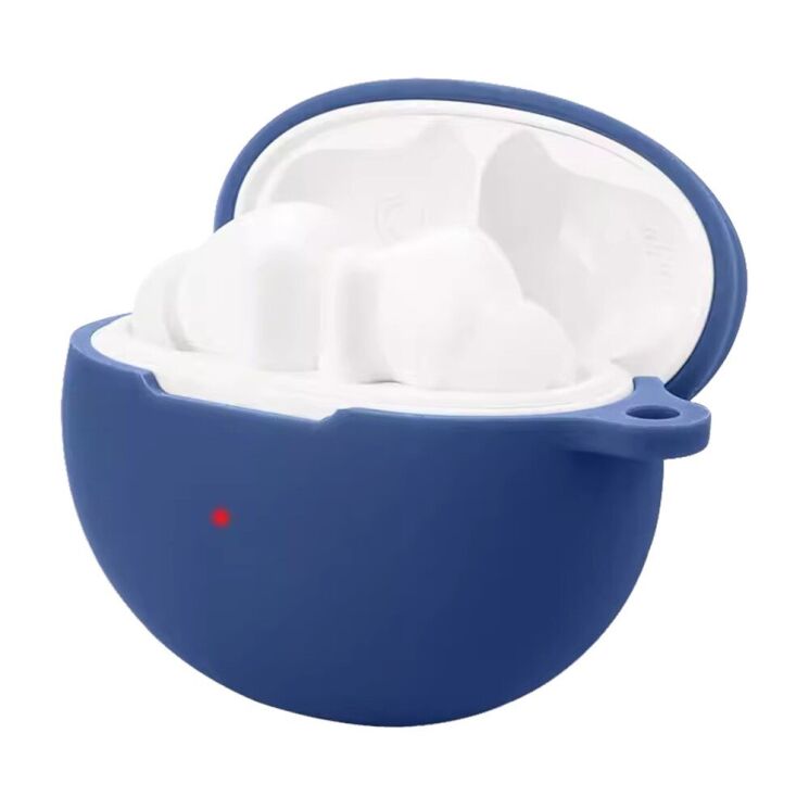 Силіконовий чохол Deexe Silicone Case (FH) для Huawei FreeBuds 6i - Dark Blue: фото 3 з 5