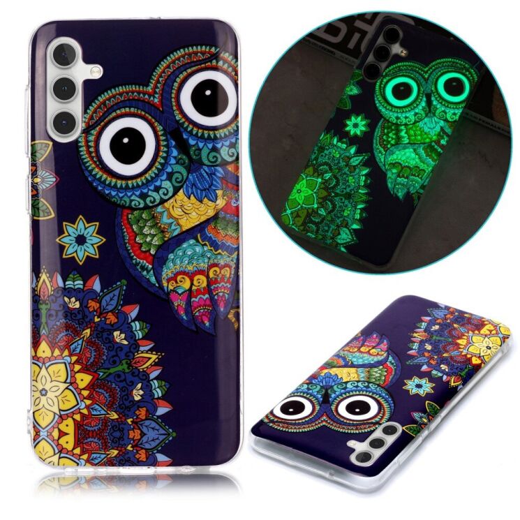 Силиконовый (TPU) чехол Deexe LumiCase для Samsung Galaxy A13 5G (A136) / A04s (A047) - Blue Owl: фото 3 из 5