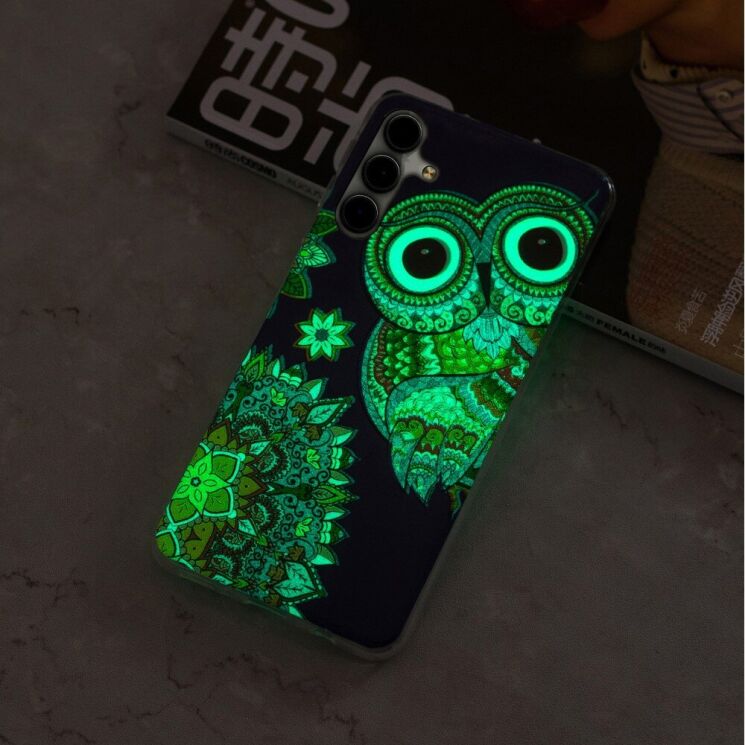 Силиконовый (TPU) чехол Deexe LumiCase для Samsung Galaxy A13 5G (A136) / A04s (A047) - Blue Owl: фото 4 из 5