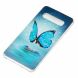 Силиконовый (TPU) чехол Deexe LumiCase для Samsung Galaxy S10 (G973) - Blue Butterfly (216650D). Фото 3 из 6