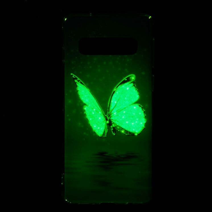 Силиконовый (TPU) чехол Deexe LumiCase для Samsung Galaxy S10 (G973) - Blue Butterfly: фото 5 из 6