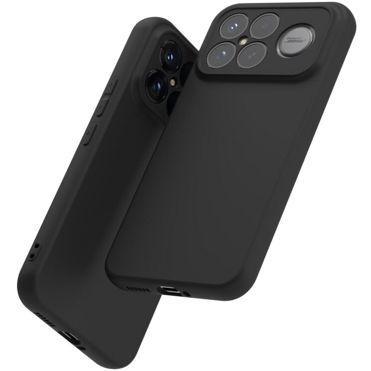 Силиконовый (TPU) чехол Deexe Matte Case для Xiaomi Poco F8 Ultra - Black: фото 3 из 5
