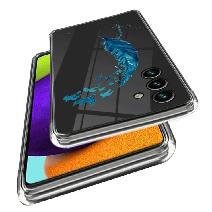 Силиконовый (TPU) чехол Deexe Pretty Glossy для Samsung Galaxy A05s (A057) - Feather: фото 2 из 3