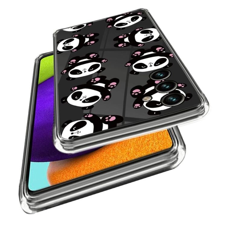 Силиконовый (TPU) чехол Deexe Pretty Glossy для Samsung Galaxy A35 (A356) - Pandas: фото 2 из 3
