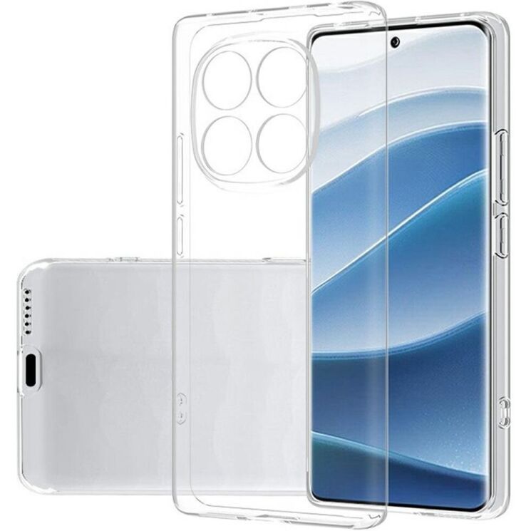 Силіконовий (TPU) чохол Deexe UltraThin для Xiaomi Redmi Note 14 Pro - Transparent: фото 1 з 4