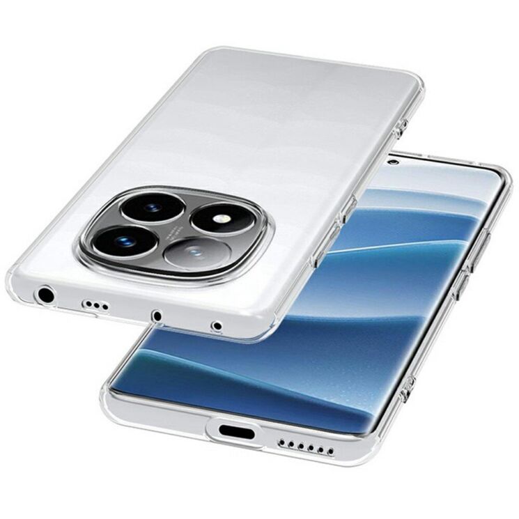 Силіконовий (TPU) чохол Deexe UltraThin для Xiaomi Redmi Note 14 Pro - Transparent: фото 3 з 4
