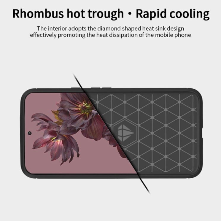 Силиконовый (TPU) чехол MOFI Carbon Fiber для Google Pixel 7 Pro - Blue: фото 5 из 8