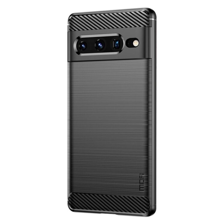 Силиконовый (TPU) чехол MOFI Carbon Fiber для Google Pixel 7 Pro - Black: фото 2 из 8