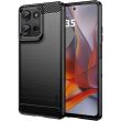 Силиконовый (TPU) чехол MOFI Carbon Fiber для Motorola Moto G75 - Black (367838B)