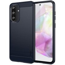 Силиконовый (TPU) чехол MOFI Carbon Fiber для Samsung Galaxy A36 (A366) - Blue: фото 1 из 11