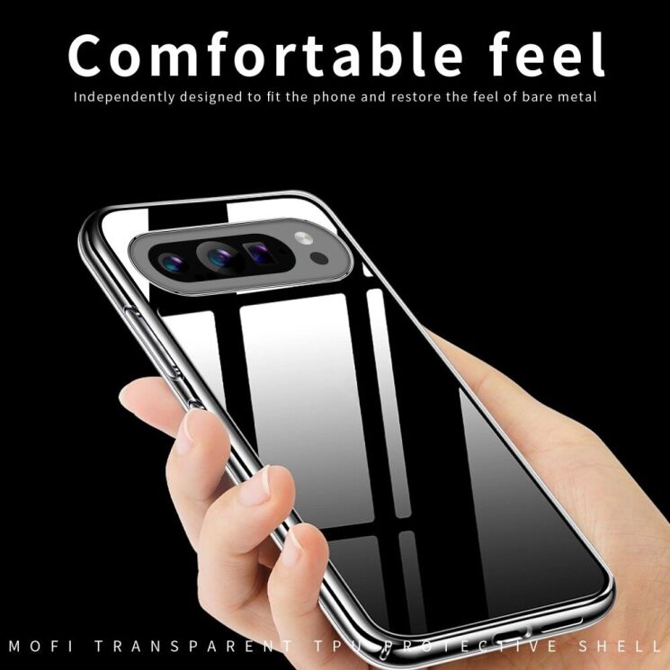 Силиконовый (TPU) чехол MOFI Thin Guard для Google Pixel 9 Pro - Transparent: фото 8 из 11