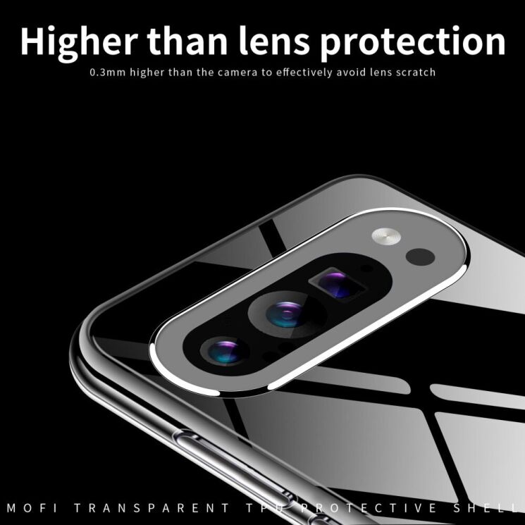 Силиконовый (TPU) чехол MOFI Thin Guard для Google Pixel 9 Pro - Transparent: фото 6 из 11