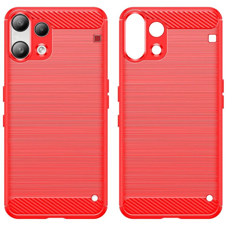 Силіконовий (TPU) чохол UniCase Carbon для Nothing Phone (3a) Lite - Red (405405R) Силіконовий (TPU) чохол UniCase Carbon для Nothing Phone (3a) Lite - Red: фото 2 з 8