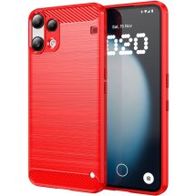 Силіконовий (TPU) чохол UniCase Carbon для Nothing Phone (3a) Lite - Red: фото 1 з 8